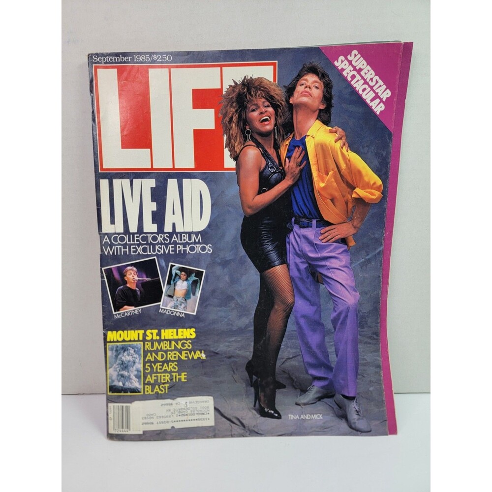 LIFE Magazine September 1985 Live Aid Tina Turner Mick Jagger Madonna McCartne